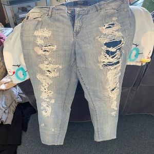 Torrid distressed boyfriend jeans